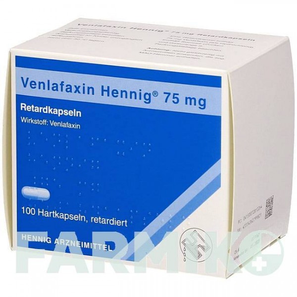 ВЕНЛАФАКСИН (VENLAFAXIN) 75 мг капсули 100 шт - Венлафаксин HENNIG