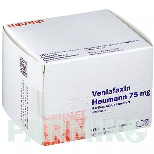 ВЕНЛАФАКСИН (VENLAFAXIN) 75 мг капсули 100 шт - Венлафаксин HEUNET PHARMA