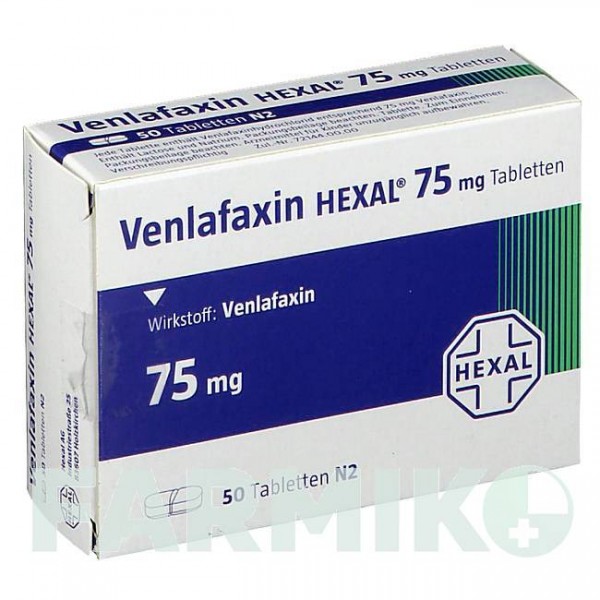 ВЕНЛАФАКСИН (VENLAFAXIN) 75 мг таблетки 50 шт - Венлафаксин HEXAL