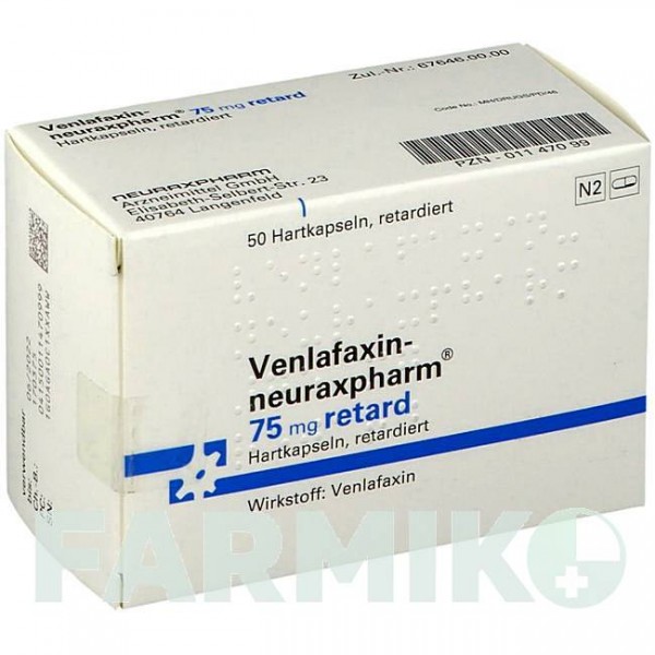 ВЕНЛАФАКСИН (VENLAFAXIN) 75 мг капсули 50 шт - Венлафаксин NEURAXPHARM