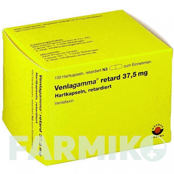 ВЕНЛАГАММА (VENLAGAMMA) 37,5 мг капсули 20 шт - Венлафаксин AAA - PHARMA