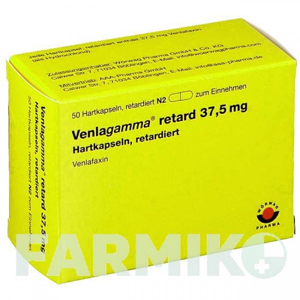 ВЕНЛАГАММА (VENLAGAMMA) 37,5 мг капсули 50 шт - Венлафаксин AAA - PHARMA