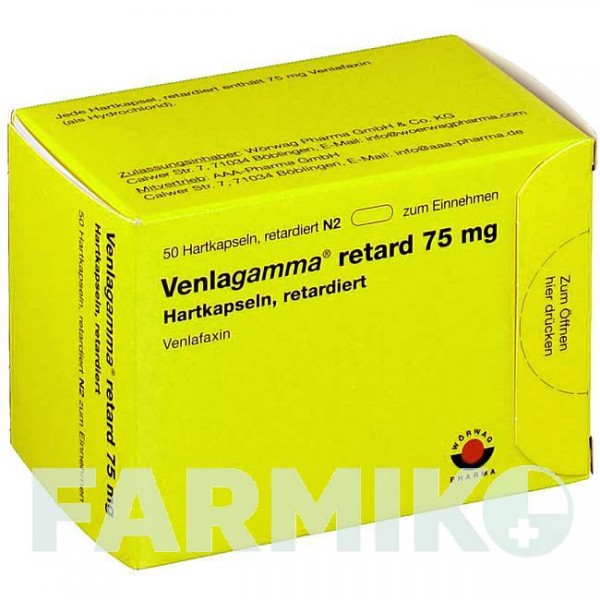 ВЕНЛАГАММА (VENLAGAMMA) 75 мг капсули 50 шт - Венлафаксин AAA - PHARMA