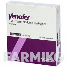 ВЕНОФЕР (VENOFER) 20 мг мл розчин 5x5 мл - Залізо (III) оксид-сахароза комплекс ACA MULLER-ADAG PHARMA