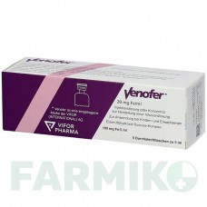 ВЕНОФЕР (VENOFER) 20 мг мл розчин 5x5 мл - Залізо (III) оксид-сахароза комплекс KOHLPHARMA