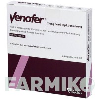 ВЕНОФЕР (VENOFER) 20 мг мл розчин 5x5 мл - Залізо (III) оксид-сахароза комплекс ORIFARM