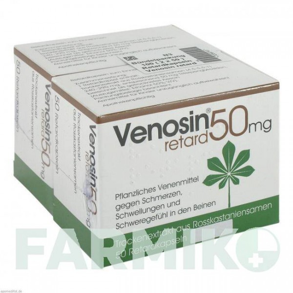 ВЕНОЗИН (VENOSIN) капсулы 100 шт - Плоды конского каштана ORIFARM