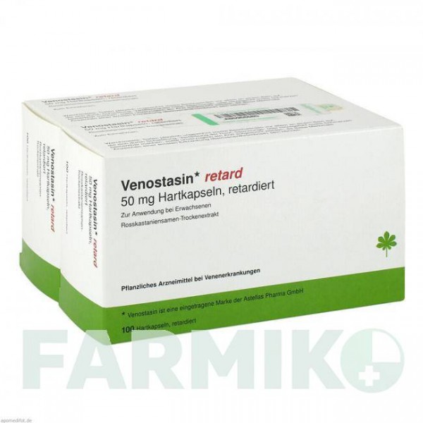 ВЕНОСТАЗИН (VENOSTASIN) 50 мг капсулы 200 шт - Плоды конского каштана KOHLPHARMA