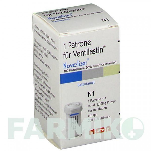 ВЕНТИЛАСТИН (VENTILASTIN) 1 х 200 доз порошок 1x200 шт - Сальбутамол MEDA PHARMA