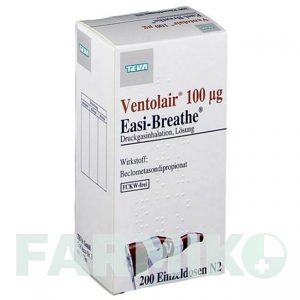 ВЕНТОЛАЙР (VENTOLAIR) 100 мкг 200 доз аэрозоль 1 шт - Беклометазон TEVA