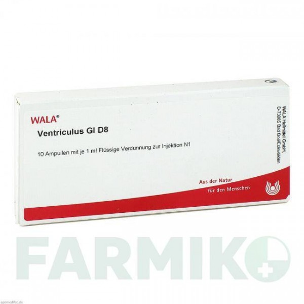 ВЕНТРИКУЛЮС (VENTRICULUS) D 8 ампули 10x1 мл - Гомеопатія WALA HEILMITTEL