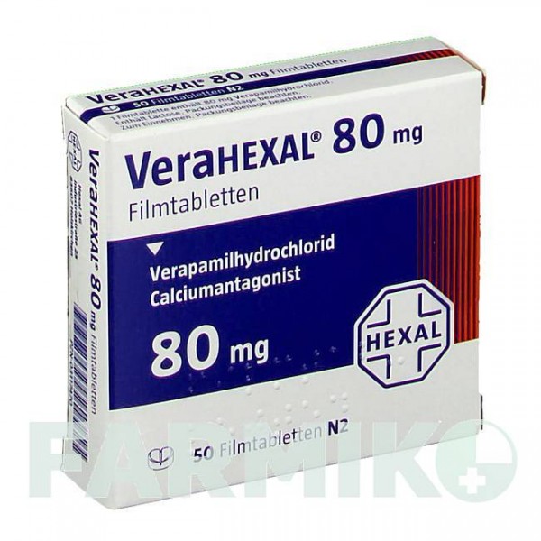 ВЕРАГЕКСАЛ (VERAHEXAL) 80 таблетки 50 шт - Верапаміл HEXAL