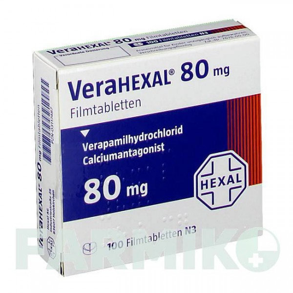ВЕРАГЕКСАЛ (VERAHEXAL) 80 таблетки 100 шт - Верапаміл HEXAL