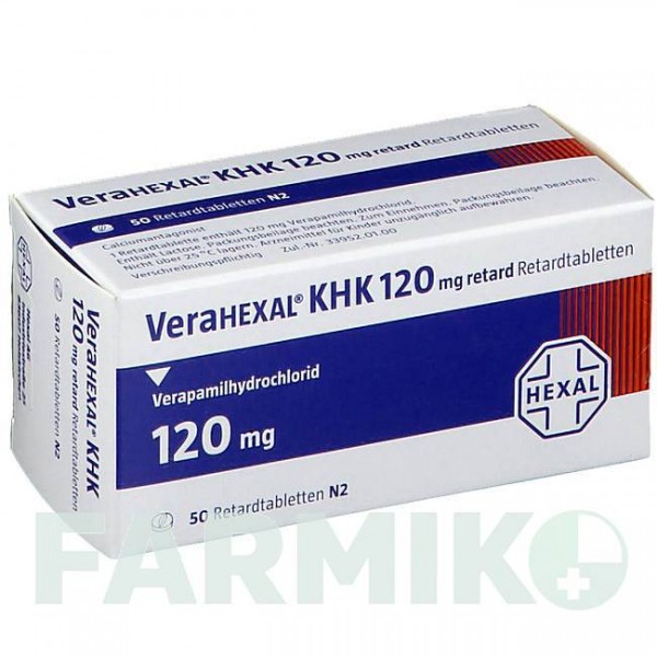 ВЕРАГЕКСАЛ КХК (VERAHEXAL KHK) 120 мг таблетки 50 шт - Верапаміл HEXAL