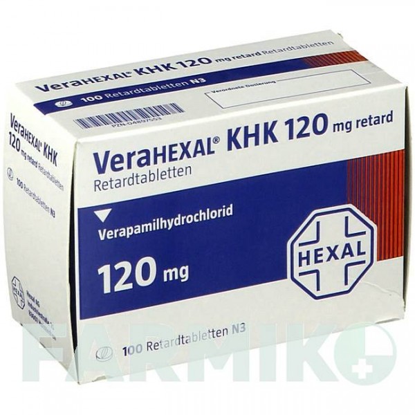 ВЕРАГЕКСАЛ КХК (VERAHEXAL KHK) 120 мг таблетки 100 шт - Верапамил HEXAL