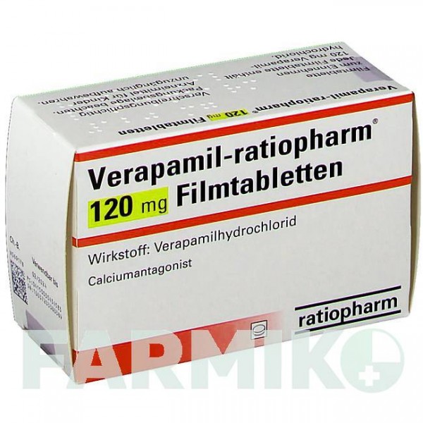 ВЕРАПАМИЛ (VERAPAMIL) 120 мг таблетки 50 шт - Верапамил RATIOPHARM