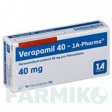 ВЕРАПАМИЛ (VERAPAMIL) 40 таблетки 30 шт - Верапамил 1 A PHARMA