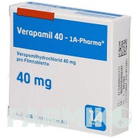 ВЕРАПАМІЛ (VERAPAMIL) 40 таблетки 100 шт - Верапаміл 1 A PHARMA