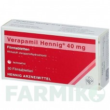 ВЕРАПАМИЛ (VERAPAMIL) 40 мг таблетки 30 шт - Верапамил HENNIG
