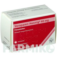 ВЕРАПАМИЛ (VERAPAMIL) 40 мг таблетки 50 шт - Верапамил HENNIG
