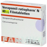 ВЕРАПАМІЛ (VERAPAMIL) 40 мг таблетки 100 шт - Верапаміл RATIOPHARM