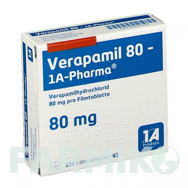 ВЕРАПАМІЛ (VERAPAMIL) 80 таблетки 100 шт - Верапаміл 1 A PHARMA