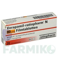 ВЕРАПАМІЛ (VERAPAMIL) 80 мг таблетки 20 шт - Верапаміл RATIOPHARM