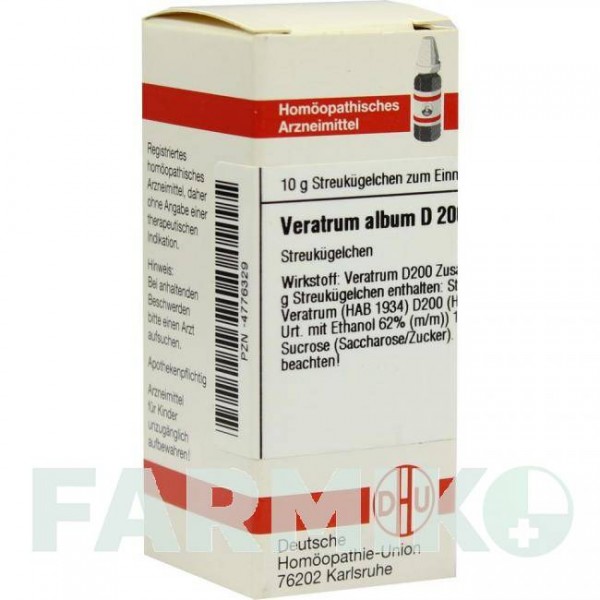 ВЕРАТРУМ АЛЬБУМ (VERATRUM ALBUM) D 200 глобули 10 г - Гомеопатія DHU