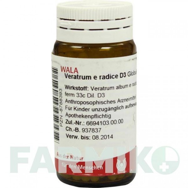 ВЕРАТРУМ (VERATRUM) D 3 глобули 20 г - Гомеопатия WALA HEILMITTEL