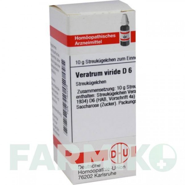 ВЕРАТРУМ ВИРИДЕ (VERATRUM VIRIDE) D 6 глобули 10 г - Гомеопатия DHU