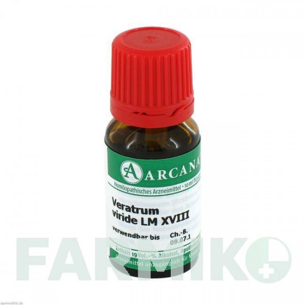 ВЕРАТРУМ ВІРІДЕ (VERATRUM VIRIDE) LM 18 розчин 10 мл - Гомеопатія ARCANA DR.SEWERIN