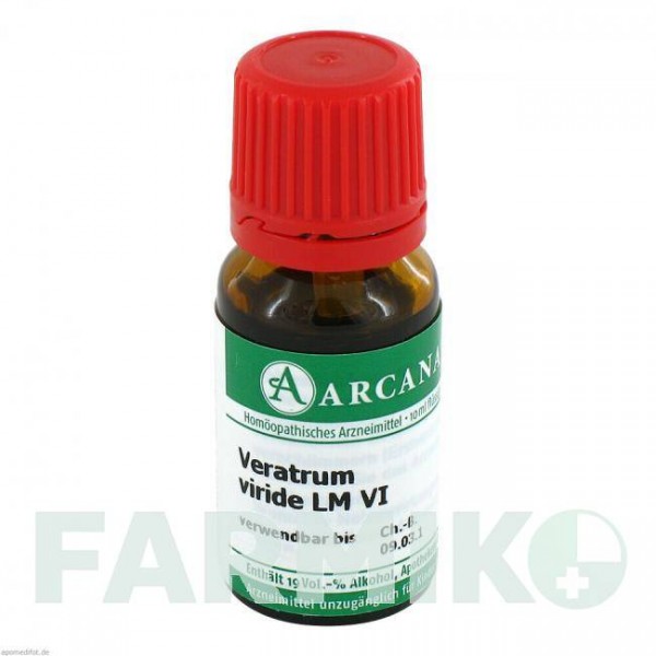 ВЕРАТРУМ ВІРІДЕ (VERATRUM VIRIDE) LM 6 розчин 10 мл - Гомеопатія ARCANA DR.SEWERIN