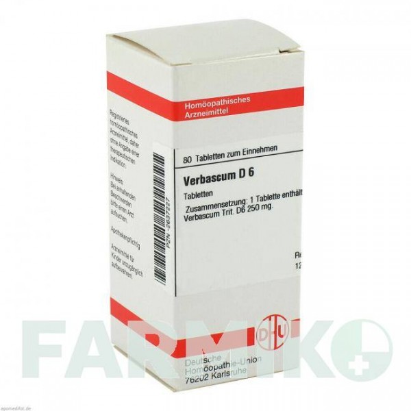 ВЕРБАСКУМ (VERBASCUM) D 6 таблетки 80 шт - Гомеопатія DHU