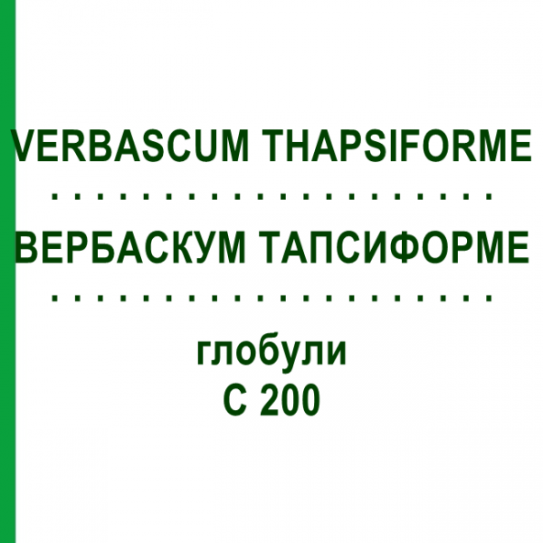 ВЕРБАСКУМ ТАПСИФОРМЕ (VERBASCUM THAPSIFORME) C 200 глобули 1,5 г - Гомеопатия GUDJONS