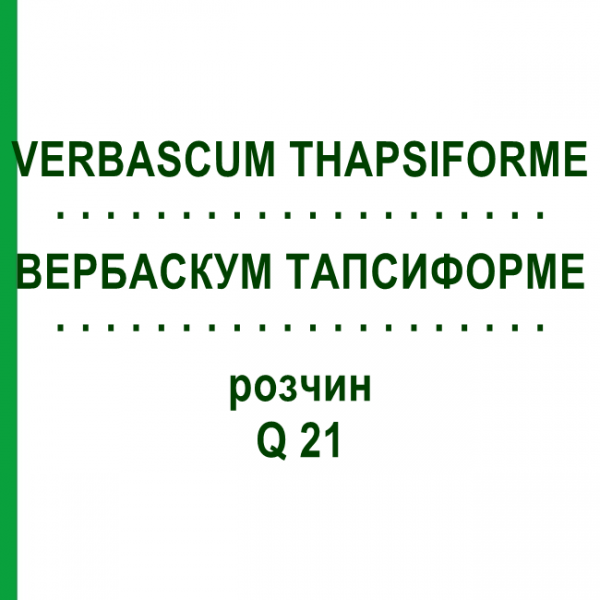 ВЕРБАСКУМ ТАПСИФОРМЕ (VERBASCUM THAPSIFORME) Q 21 розчин 15 мл - Гомеопатія GUDJONS