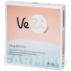 ВЕРИ (VERI) 0,120 мг/0,015 мг 24 ч кольцо 3 шт - Прогестаген, Эстроген ARISTO PHARMA
