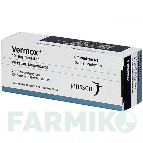 ВЕРМОКС (VERMOX) таблетки 6 шт - Мебендазол EMRA-MED