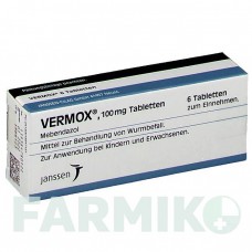 ВЕРМОКС (VERMOX) таблетки 6 шт - Мебендазол JANSSEN CILAG