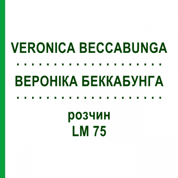ВЕРОНИКА БЕККАБУНГА (VERONICA BECCABUNGA) LM 75 раствор 10 мл - Гомеопатия ARCANA DR.SEWERIN