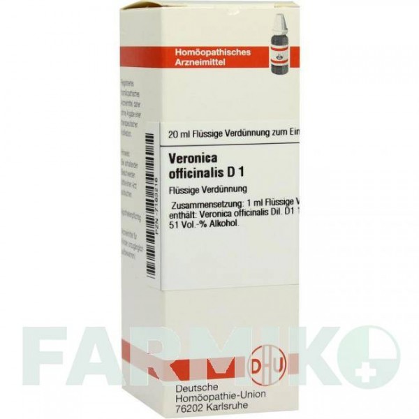 ВЕРОНІКА ОФФІЦИНАЛІС (VERONICA OFFICINALIS) D 1 розчин 20 мл - Гомеопатія DHU