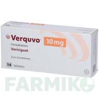 ВЕРКУВО (VERQUVO) 10 мг таблетки 1x14 шт - Верицигуат BAYER