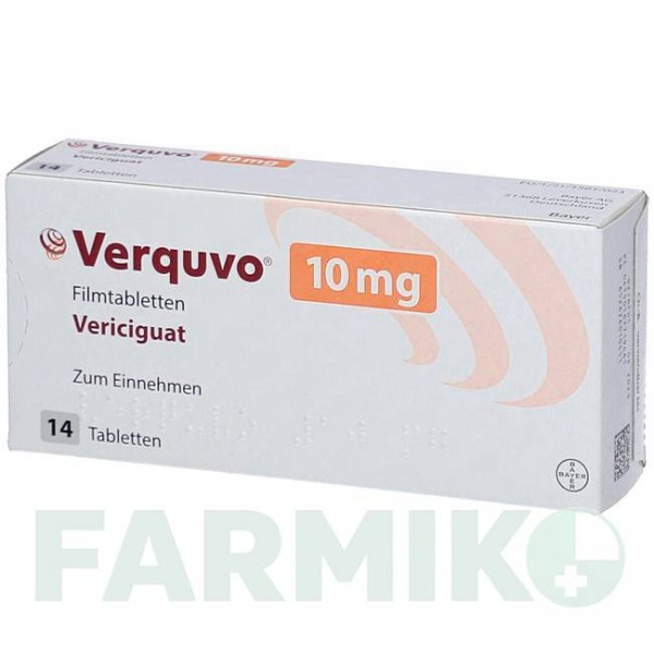 ВЕРКУВО (VERQUVO) 10 мг таблетки 1x14 шт - Верицигуат BAYER