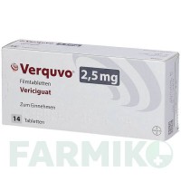 ВЕРКУВО (VERQUVO) 2,5 мг таблетки 1x14 шт - Верицигуат BAYER