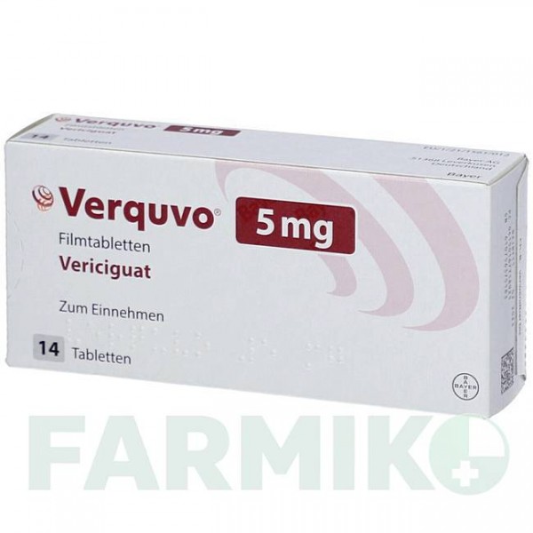 ВЕРКУВО (VERQUVO) 5 мг таблетки 1x14 шт - Верицигуат BAYER