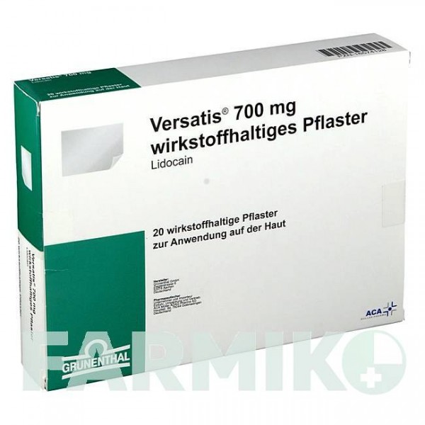 ВЕРСАТИС (VERSATIS) 700 мг пластырь 20 шт - Лидокаин ACA MULLER-ADAG PHARMA