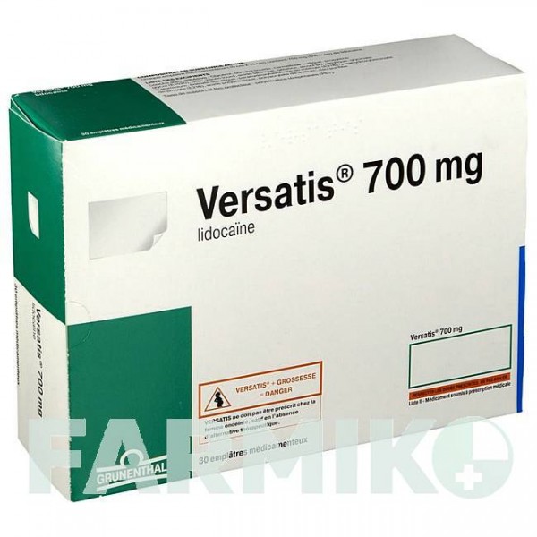ВЕРСАТИС (VERSATIS) 700 мг пластырь 30 шт - Лидокаин ACA MULLER-ADAG PHARMA