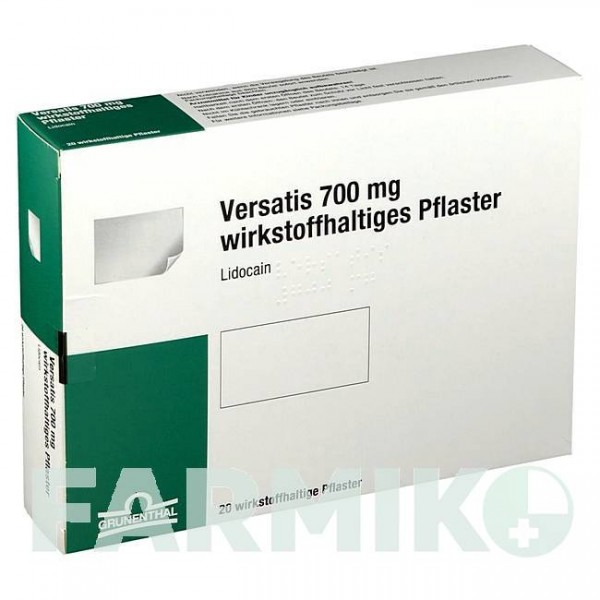 ВЕРСАТИС (VERSATIS) 700 мг пластырь 20 шт - Лидокаин EMRA-MED