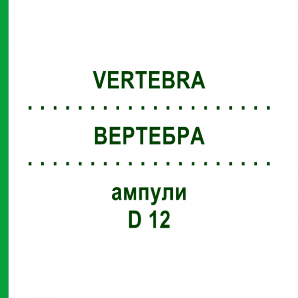 ВЕРТЕБРА (VERTEBRA) D 12 ампулы 10x1 мл - Гомеопатия WALA HEILMITTEL