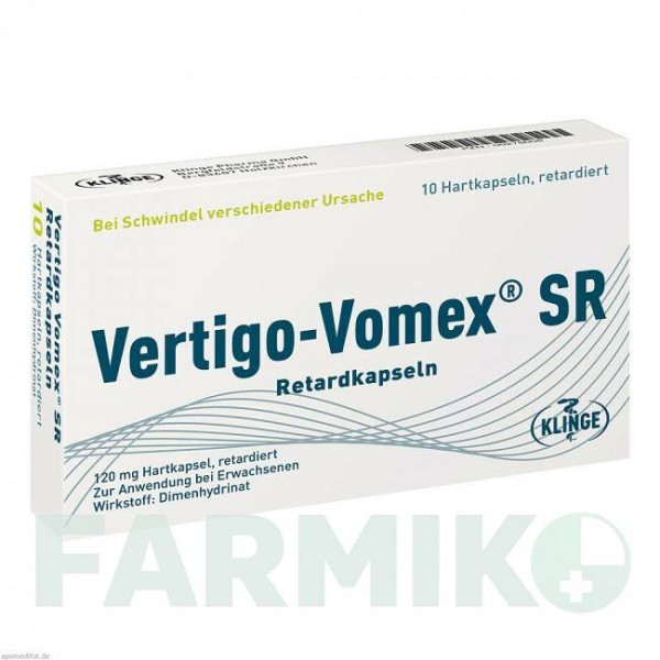 ВЕРТИГО ВОМЕКС (VERTIGO VOMEX) капсулы 10 шт - Дименгидринат KLINGE PHARMA