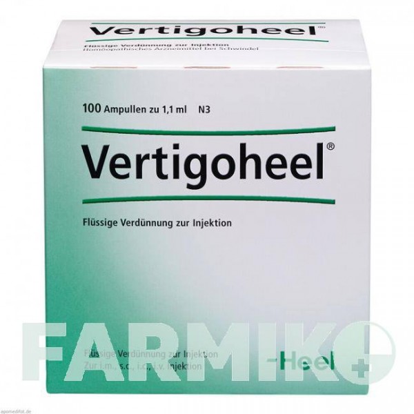 ВЕРТИГОХЕЛЬ (VERTIGOHEEL) ампули 100 шт - Гомеопатія BIOLOGISCHE HEILMITTEL HEEL